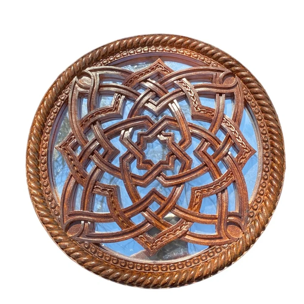 Wall Art Celtic detailed design with mirrored Small 10”